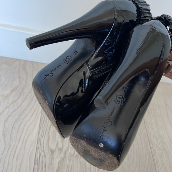 Black Vinyl Booties - Picture 6 of 8